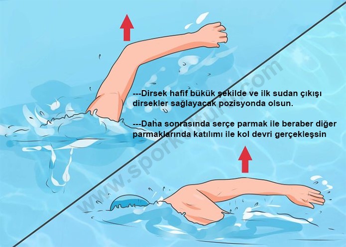 Yüzerken kollar nasıl çevrilir